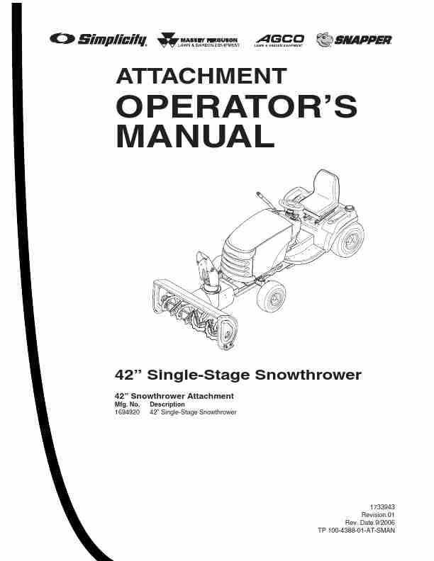 Snapper Snow Blower 42 Single-Stage Snowthrower-page_pdf